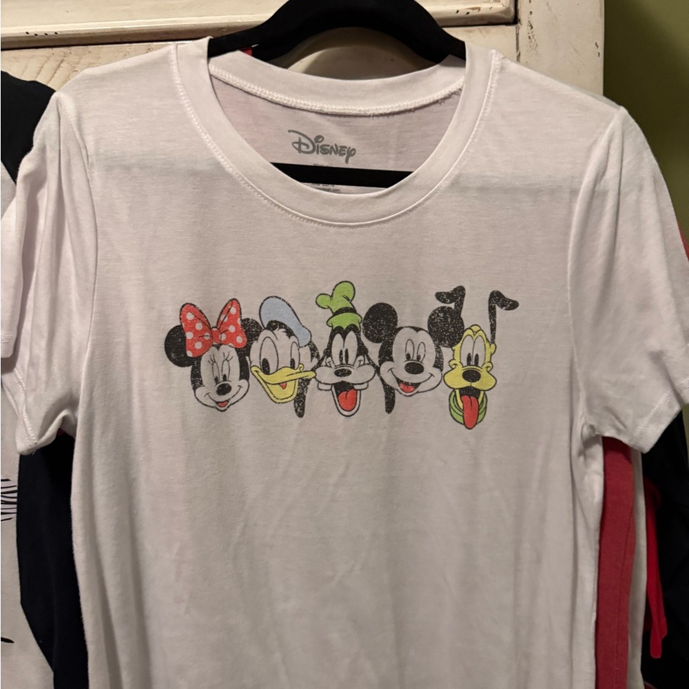 Disney White Tee with Classic Character Lineup